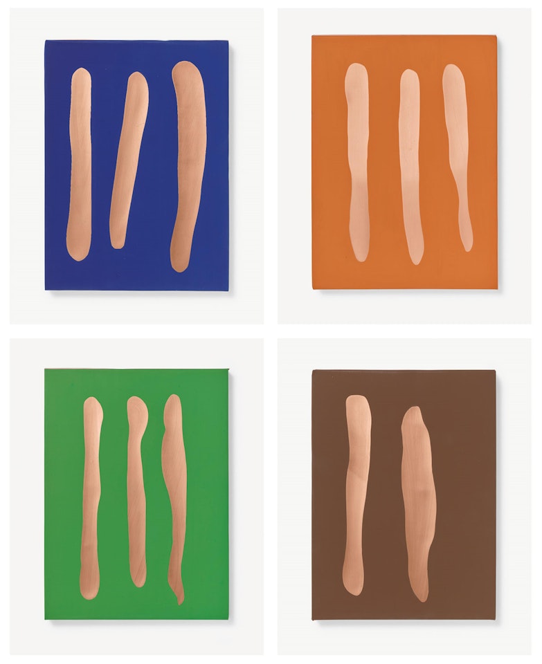 Mr Blue, Mr Orange, Mr Green, Mr Brown by Günther Förg