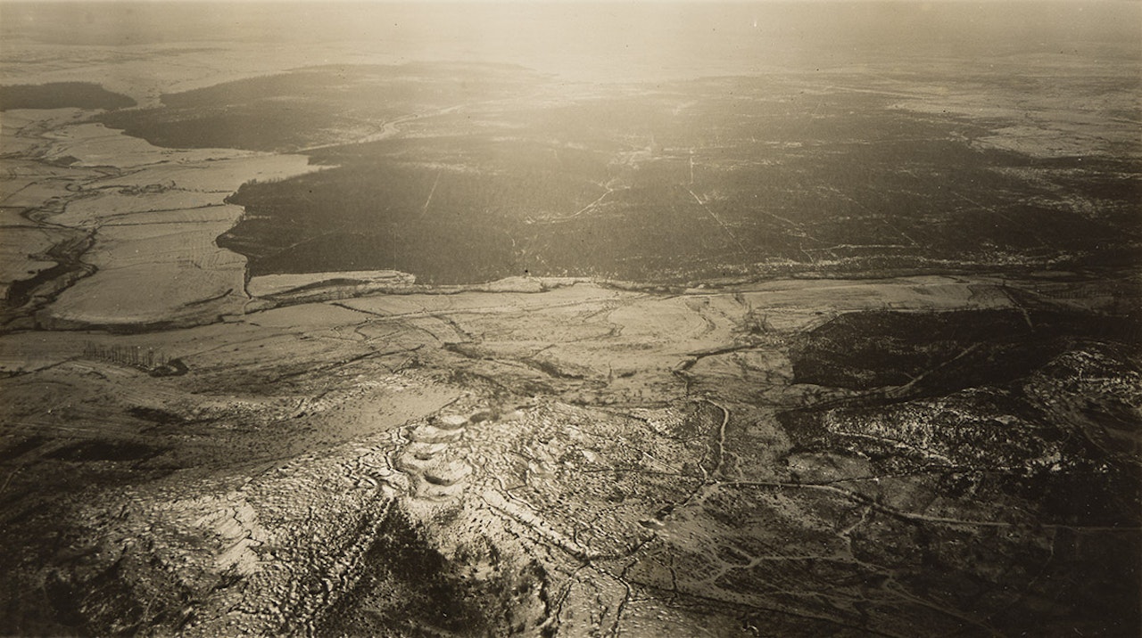 Vauquois Mine Craters (Argonne Sector) over 2000 ft. in diameter. by Edward Steichen