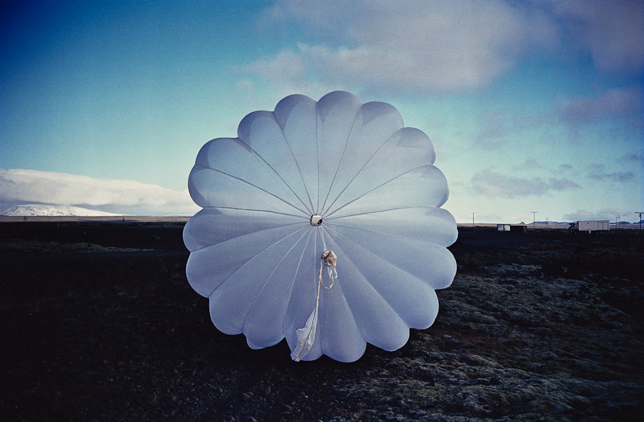 Parachute in Iceland (North) by Gabriel Orozco