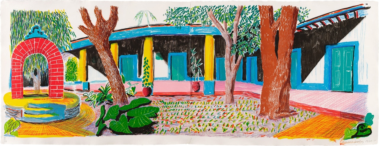 Hotel Acatlán: Second Day ( from Moving Focus) by David Hockney