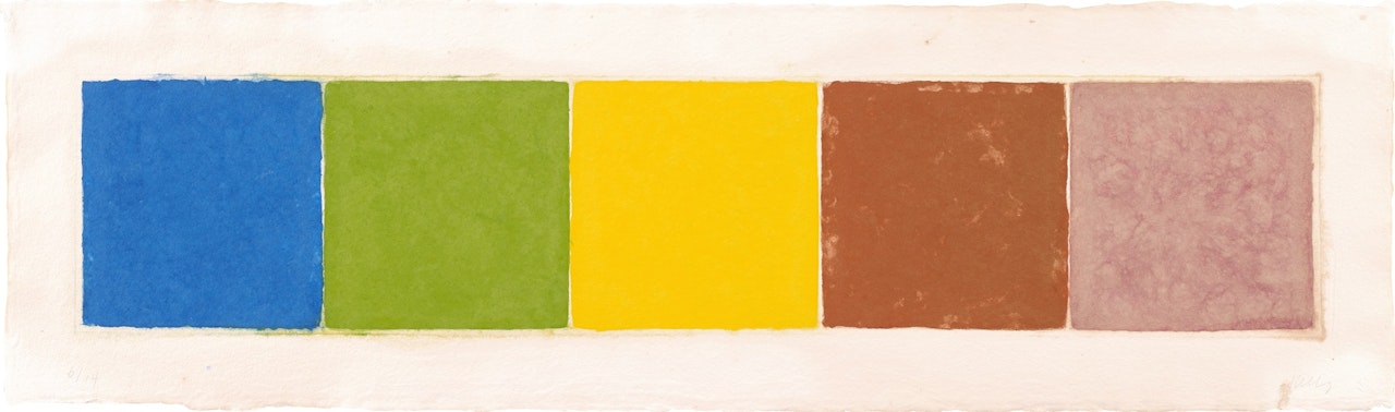 Colored Paper Image XXII (Blue Green Yellow Orange Red) by Ellsworth Kelly