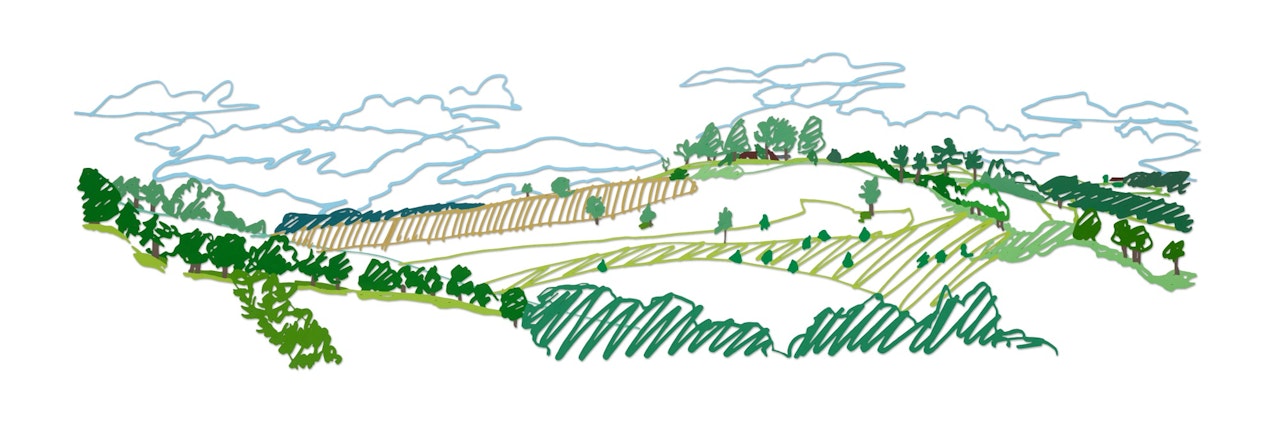 View Near Fremont Center (With Clouds) by Tom Wesselmann