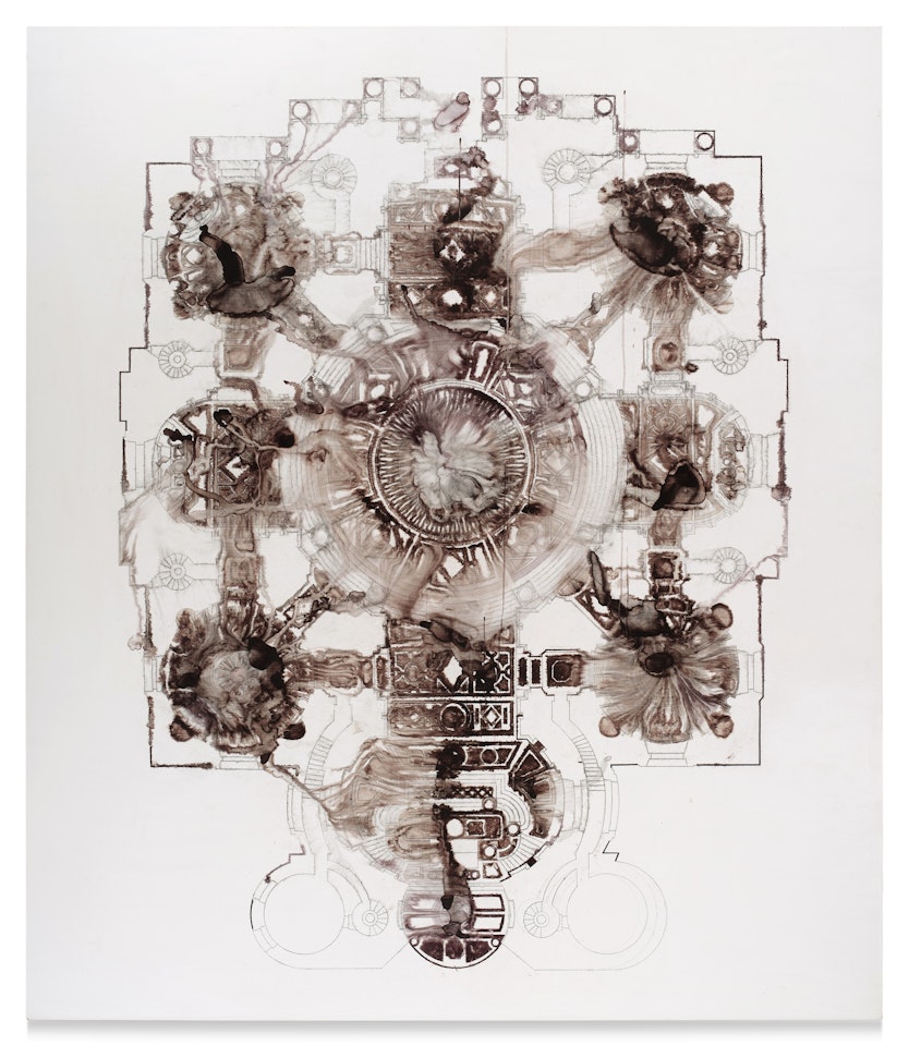 L"Encyclopédie (Marble Flooring Plan of Rooms Under the Dôme des Invalides) by Guillermo Kuitca
