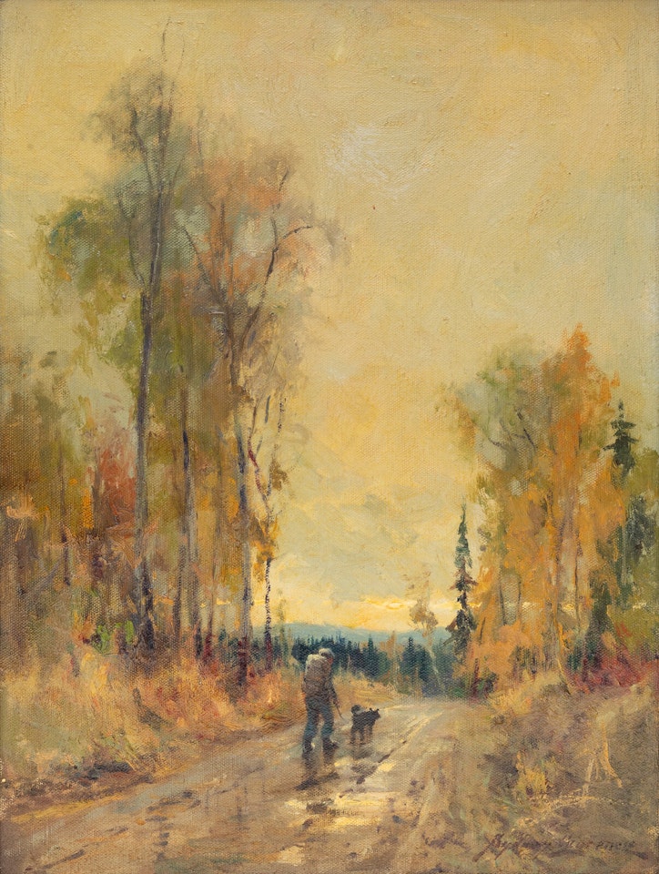 Hiker with Dog by Sydney Mortimer Laurence