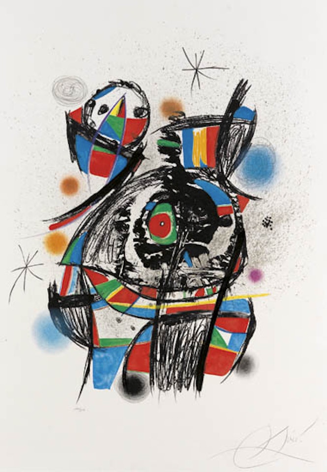 Colombine au Miroir [Mourlot 1202] by Joan Miró