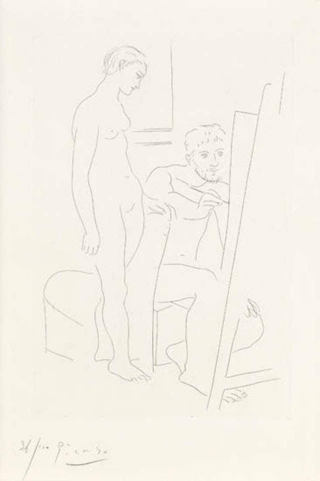 Le Modele nu [Bloch 78; Geiser 119] by Pablo Picasso