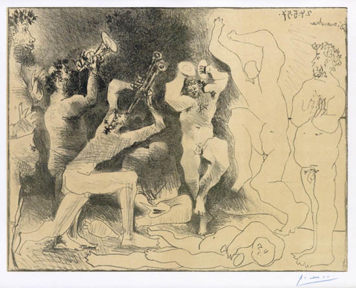 Le Danse des Faunes [Bloch 830; Mourlot 291; Reuße 698] by Pablo Picasso