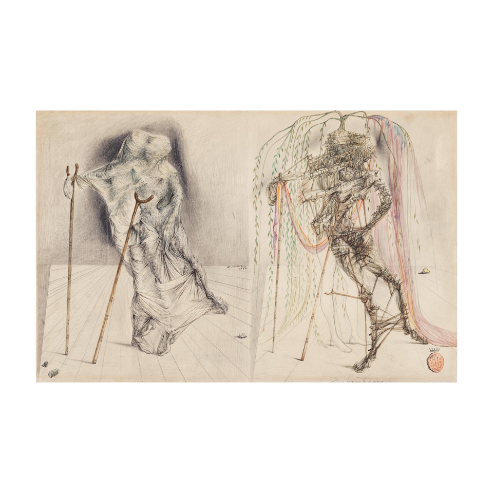 Evocation (œuvre recto-verso) by Salvador Dali
