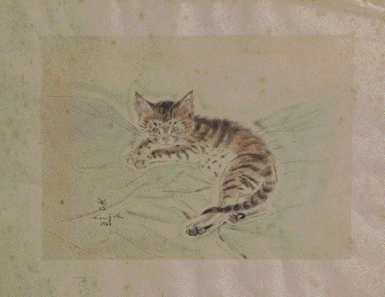 CHAT COUCHE by Leonard Tsuguharu Foujita
