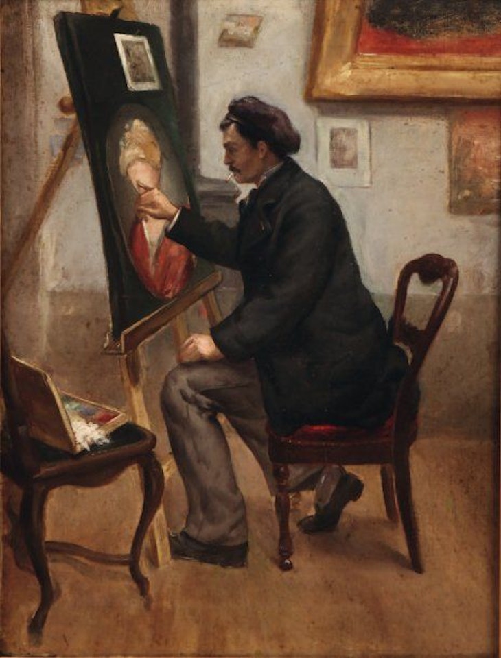 The painter in his studio by French School