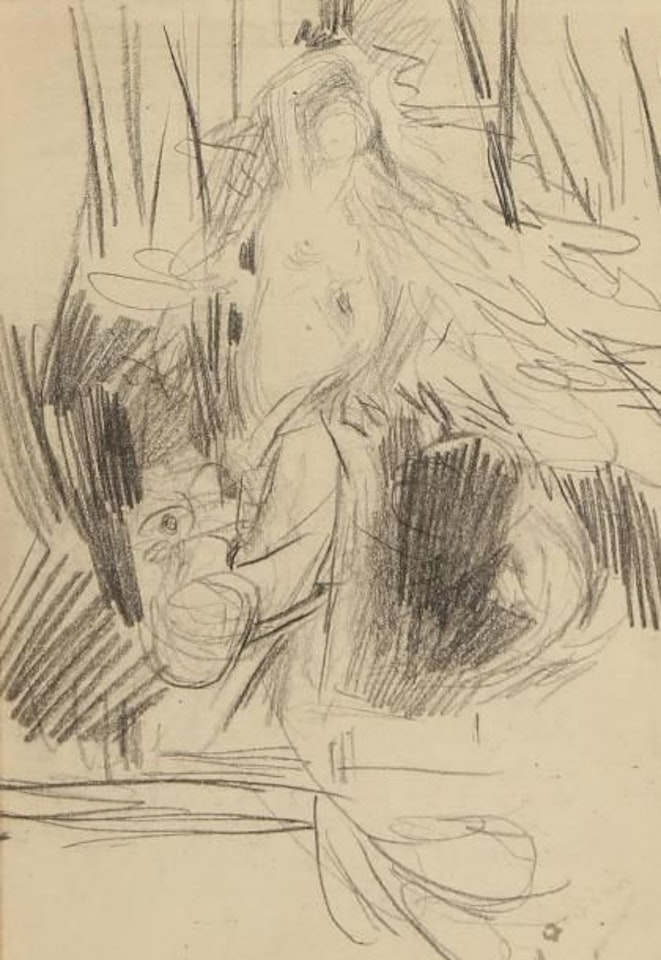 Dancer with veil in the studio Pencil by Giovanni Boldini