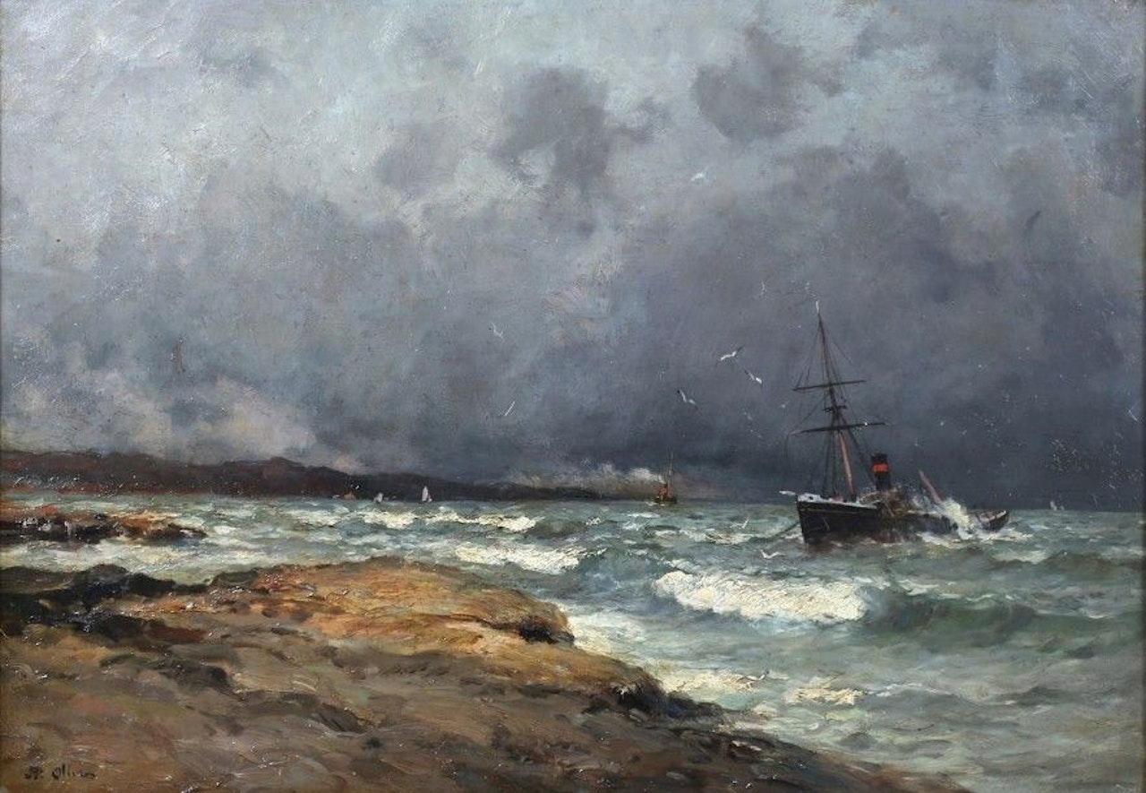 Trawler, storm effect by Jean Baptiste Olive