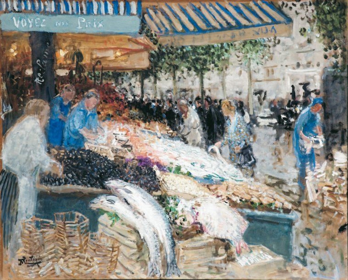 The fish market by Pierre Eugène Montezin