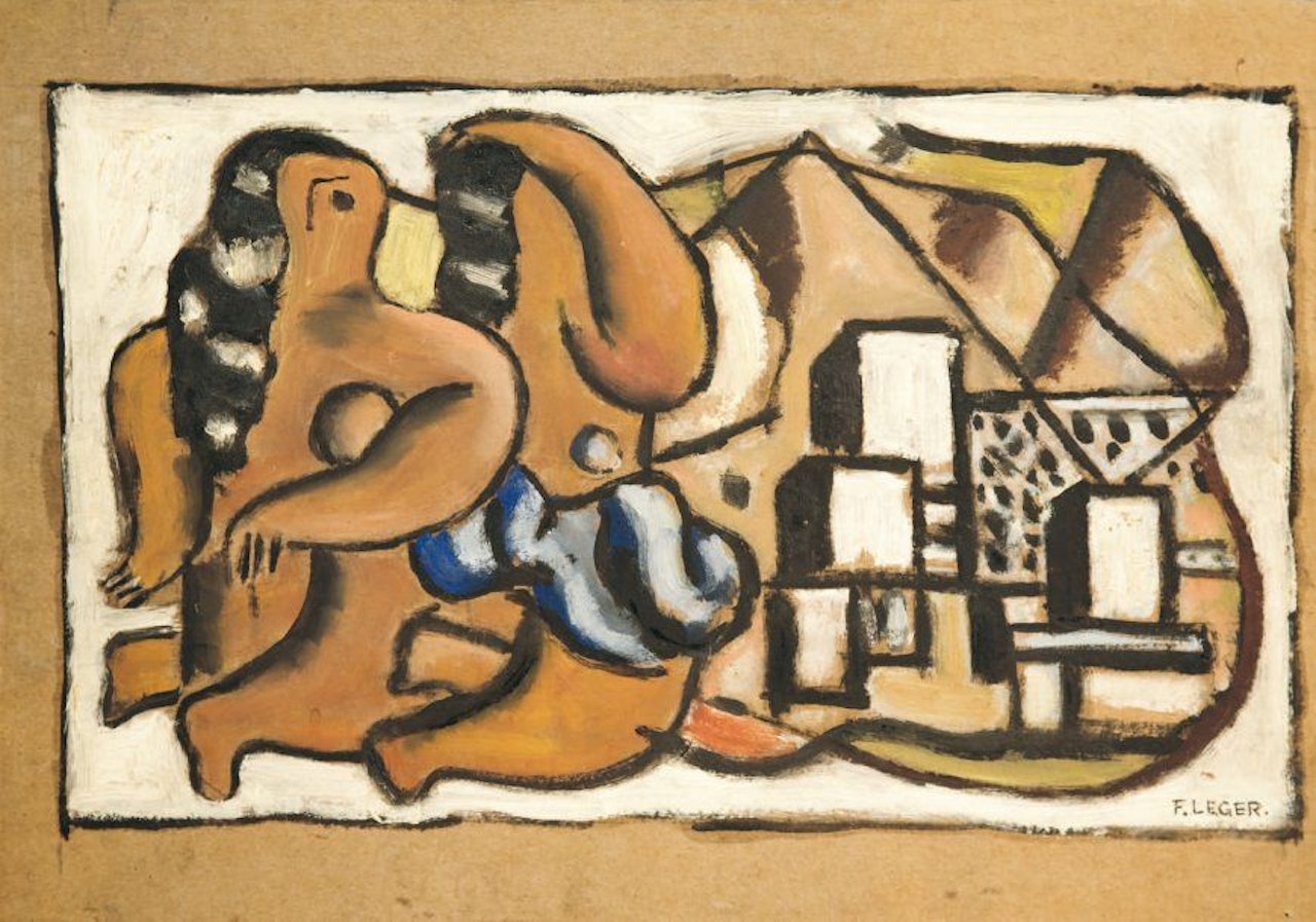 The Dancers with a Triangle by Fernand Leger