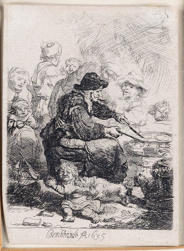 The Pancake Woman by Attributed to Rembrandt Harmensz van Rijn