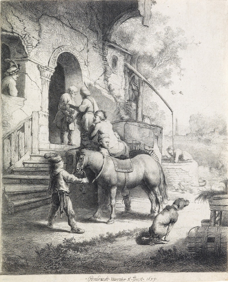 The Good Samaritan by Attributed to Rembrandt Harmensz van Rijn