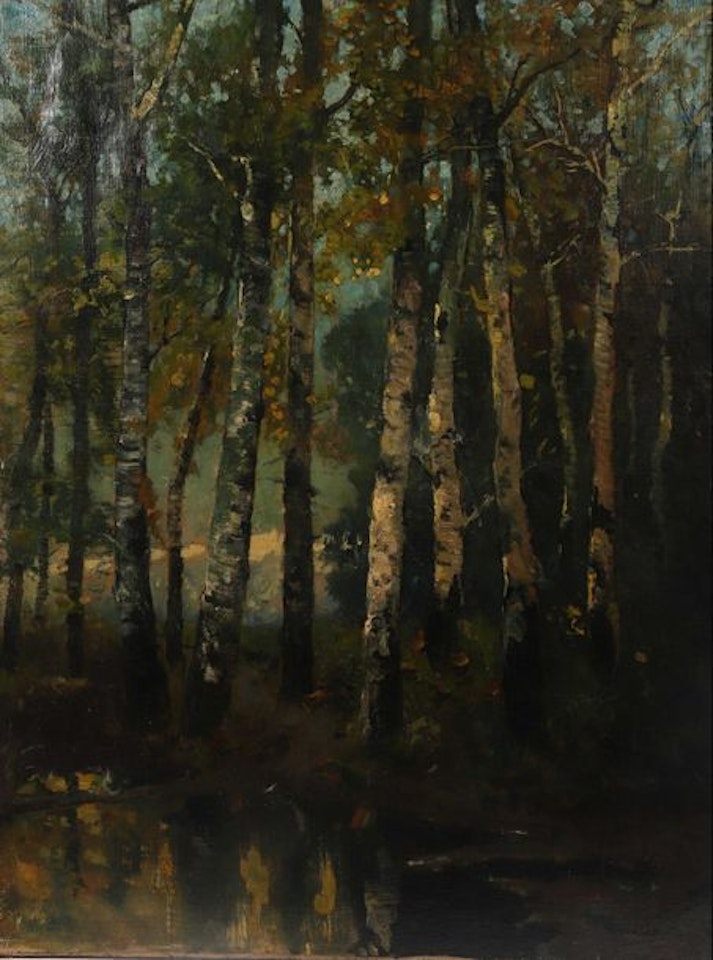 The birches by Russian School