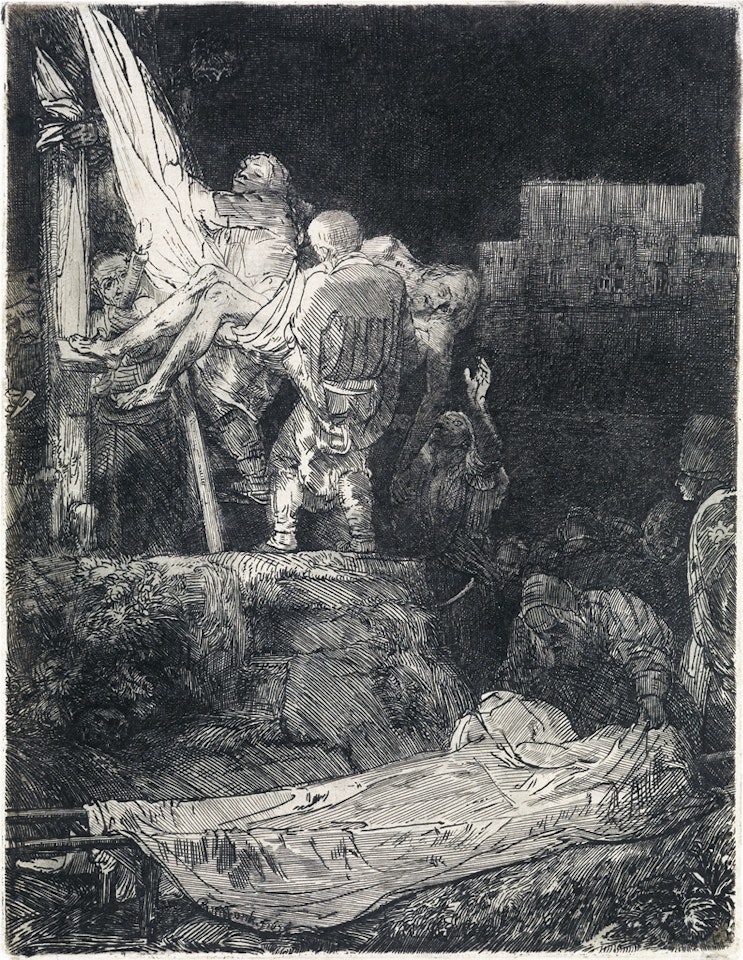 The Descent From The Cross By Torchlight by Attributed to Rembrandt Harmensz van Rijn