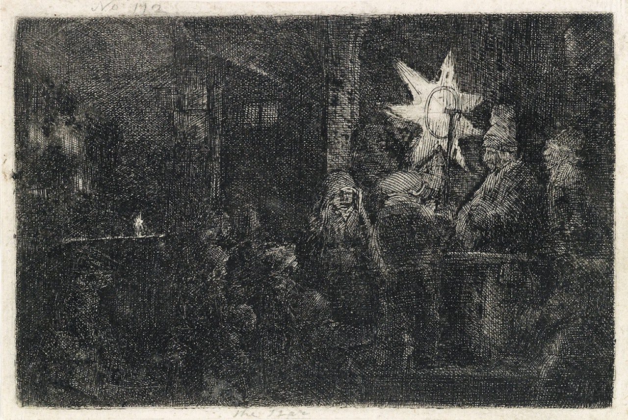 The Star Of Kings: A Night Piece by Attributed to Rembrandt Harmensz van Rijn