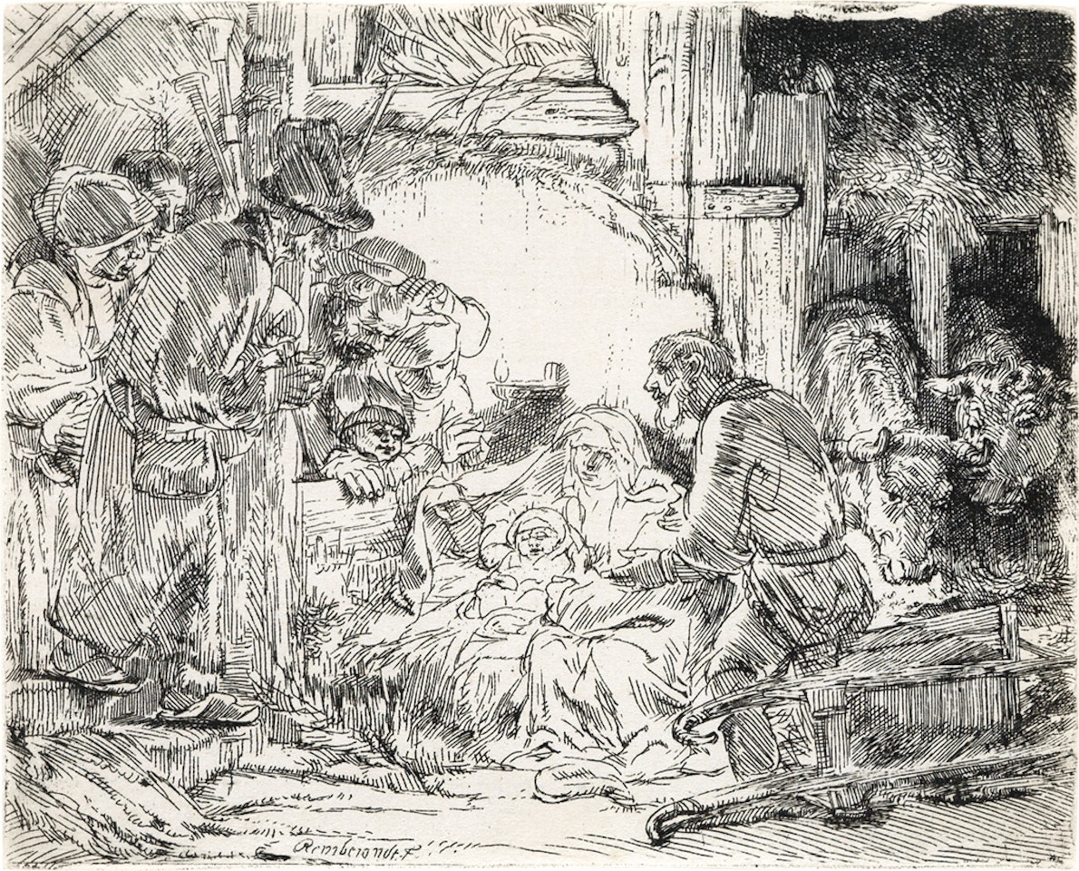 The Adoration Of The Shepherds: With The Lamp by Attributed to Rembrandt Harmensz van Rijn