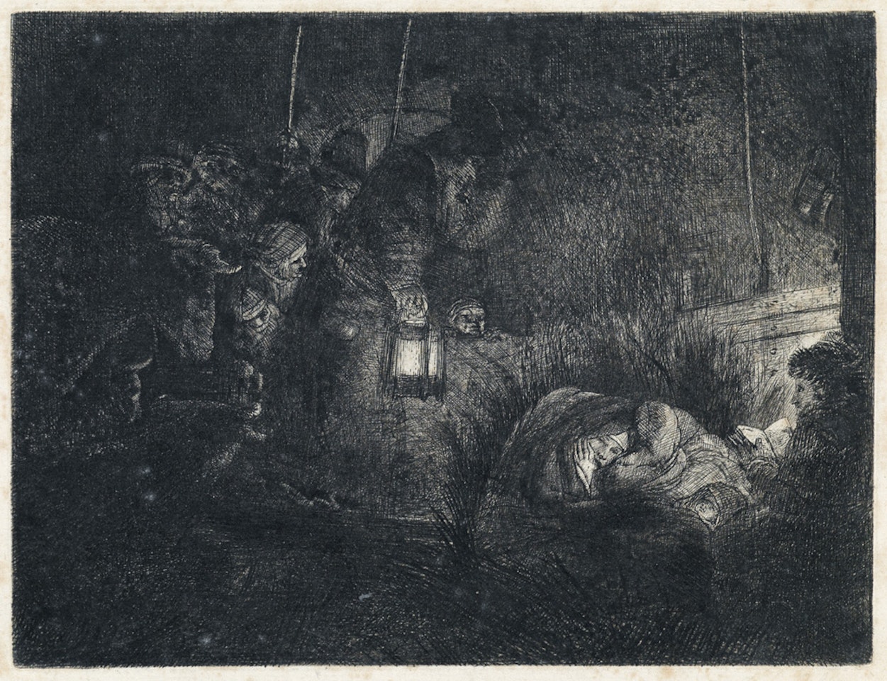 The Adoration Of The Shepherds: A Night Piece by Attributed to Rembrandt Harmensz van Rijn