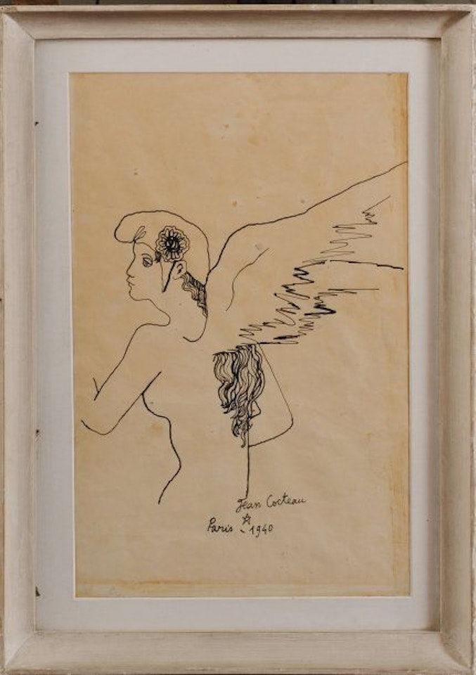 Winged woman with Phrygian cap by Jean Cocteau