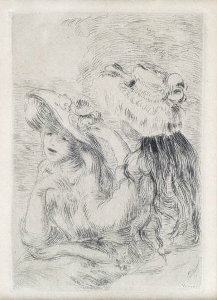 Le Chapeau Épinglé (1e planche). by Pierre-Auguste Renoir