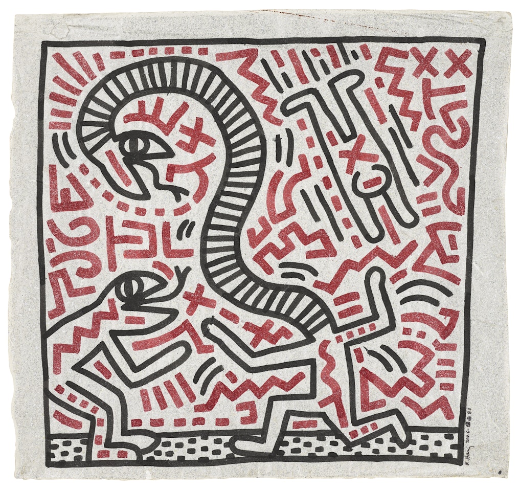 Untitled (Snake) by Keith Haring