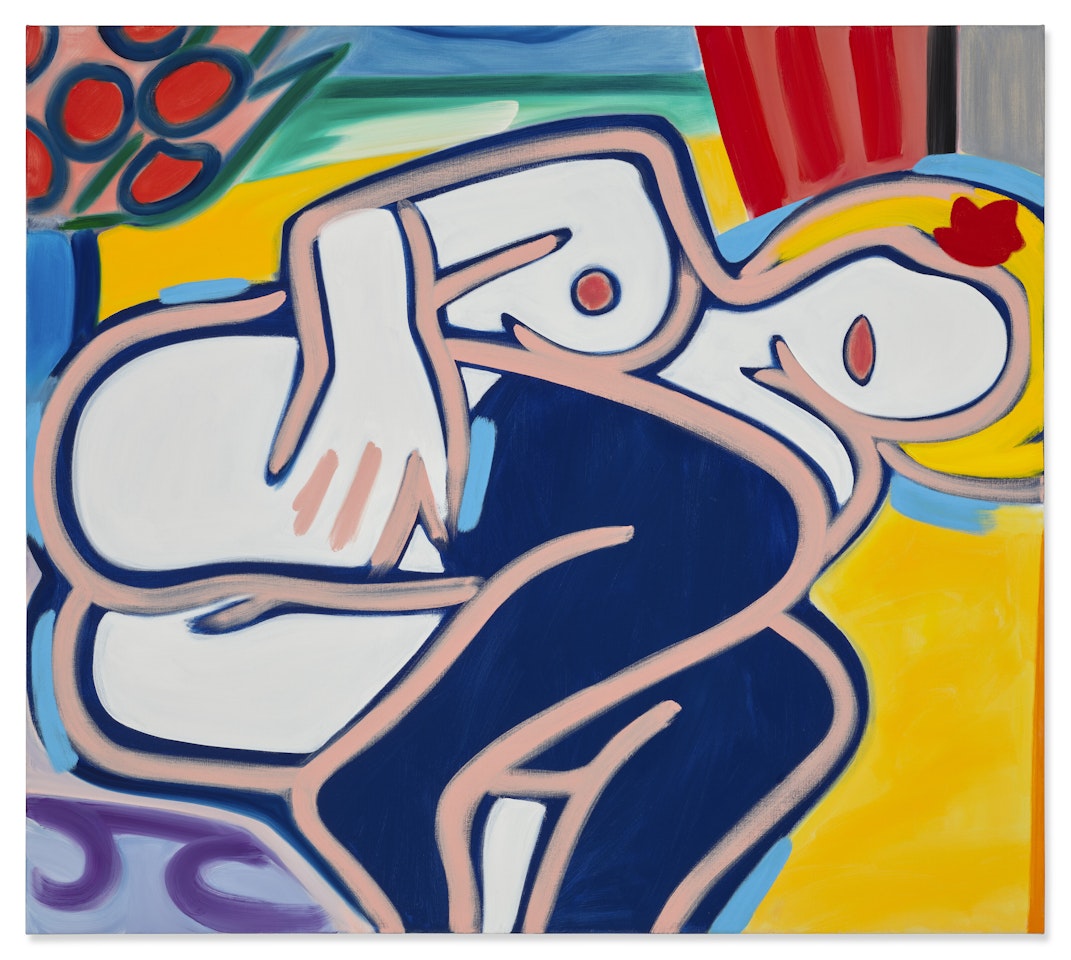 Curled Up Blue Nude by Tom Wesselmann