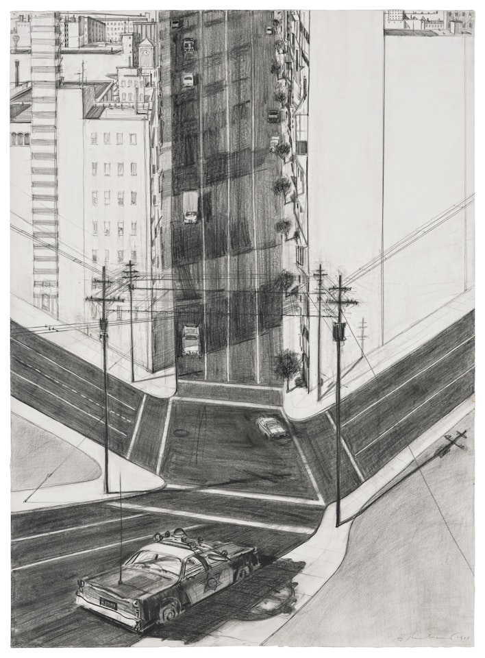 Untitled (Study for "City Police Car") by Wayne Thiebaud