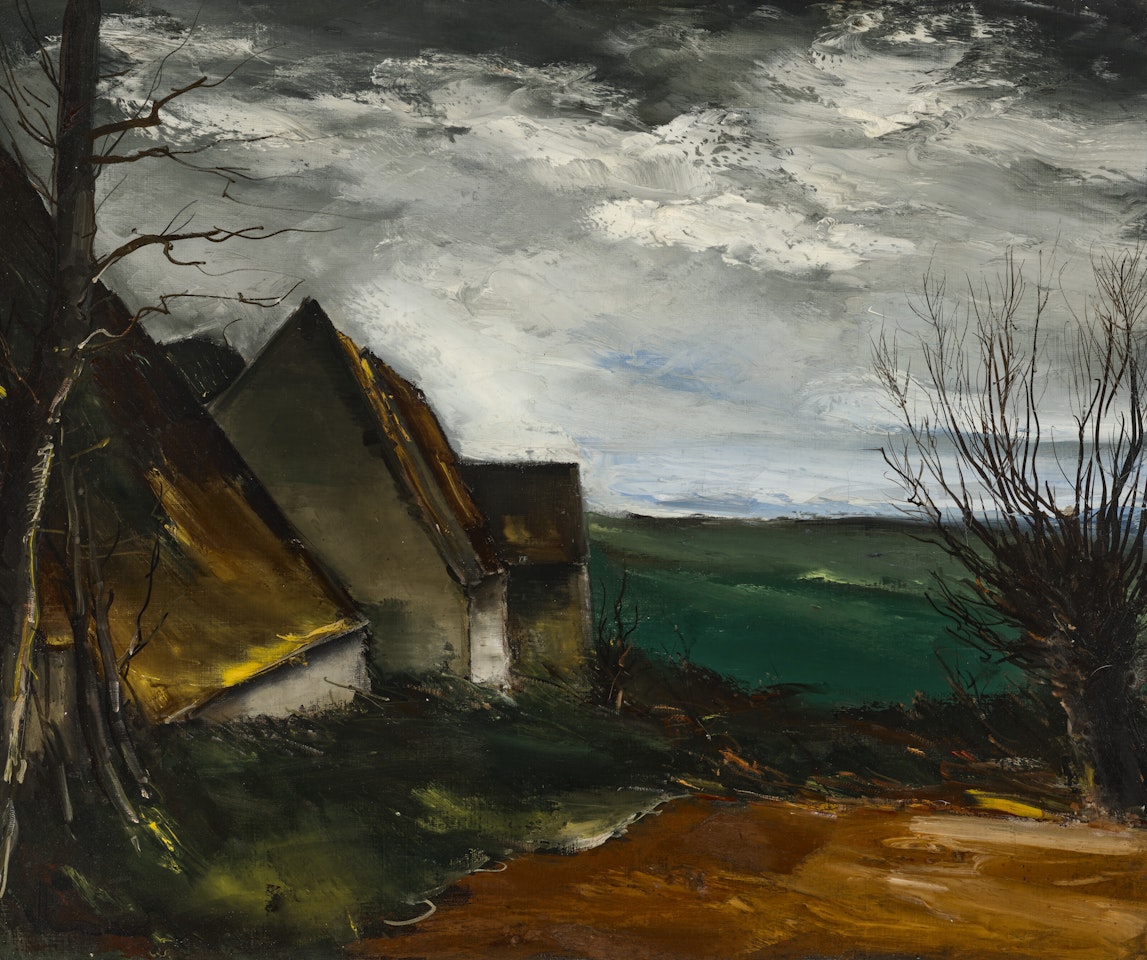 Soir sur les maisons et la vallée by Maurice de Vlaminck
