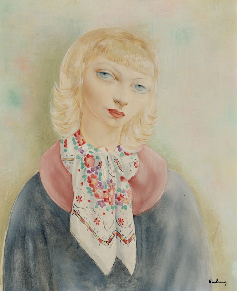 Femme blonde au foulard by Moïse Kisling