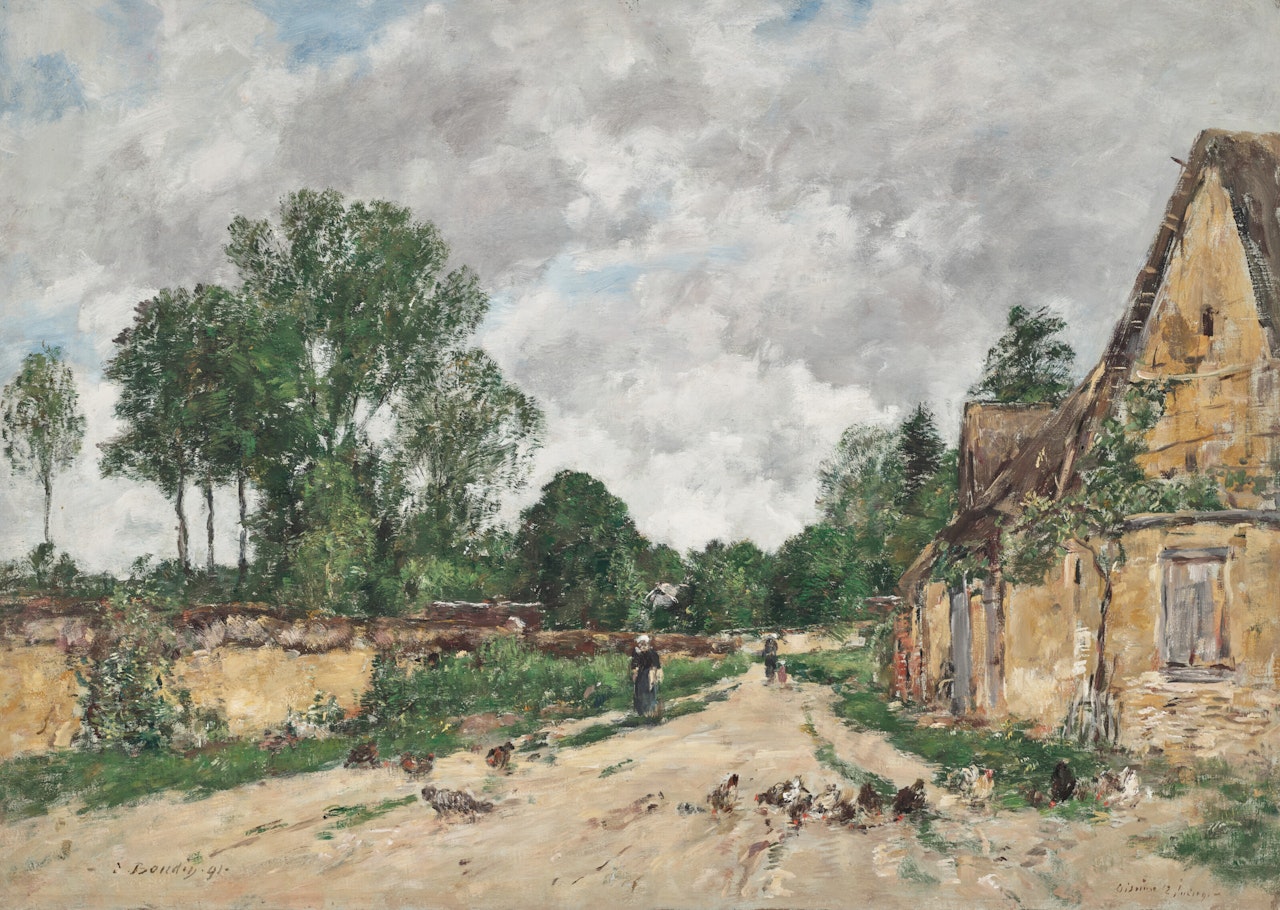 Oisème, Route de village by Eugène Boudin