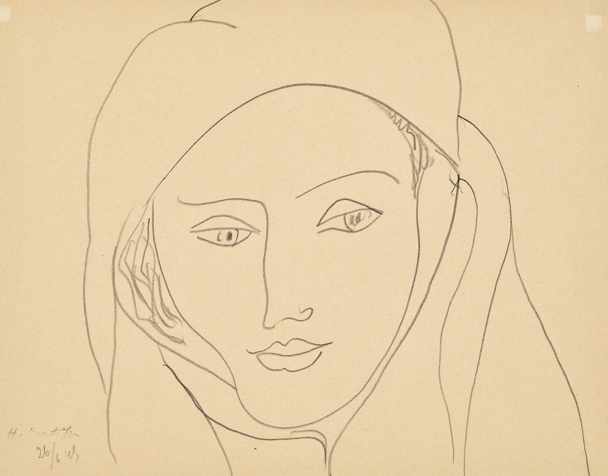 T ê te voilée by Henri Matisse