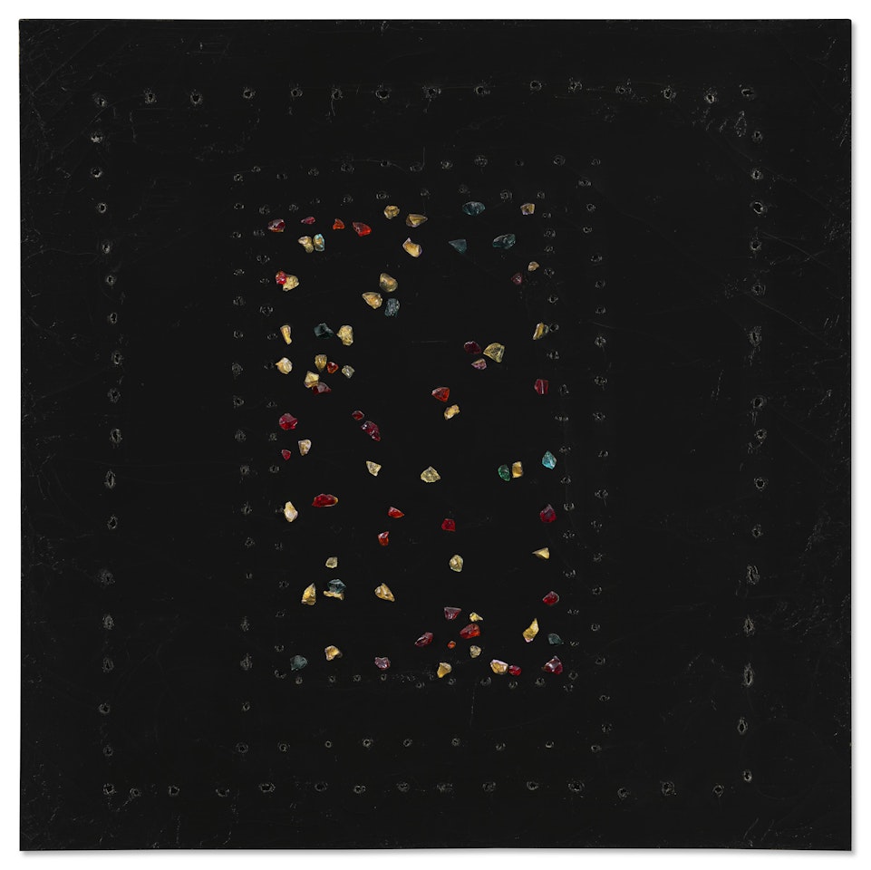 Concetto spaziale, In piazza San Marco di notte con Teresita by Lucio Fontana