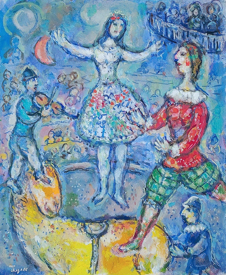 Écuyère au cheval jaune by Marc Chagall