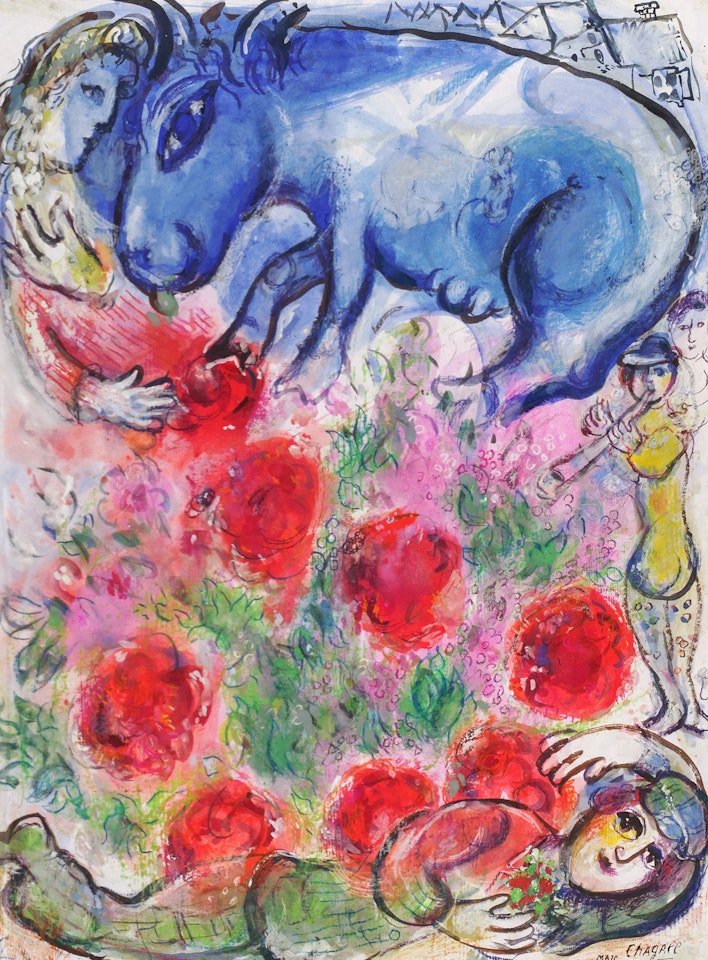 Paysan allongé by Marc Chagall