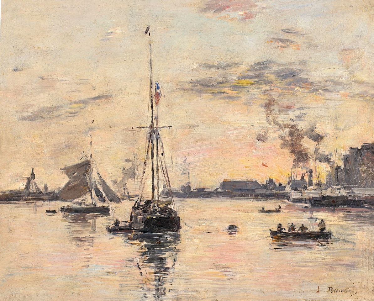 Le Havre, l"avant-port by Eugène Boudin