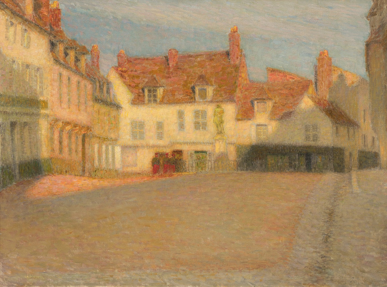 Petite place au soleil couchant by Henri Le Sidaner