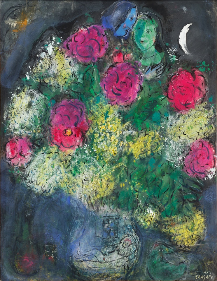 Bouquet à la lune by Marc Chagall