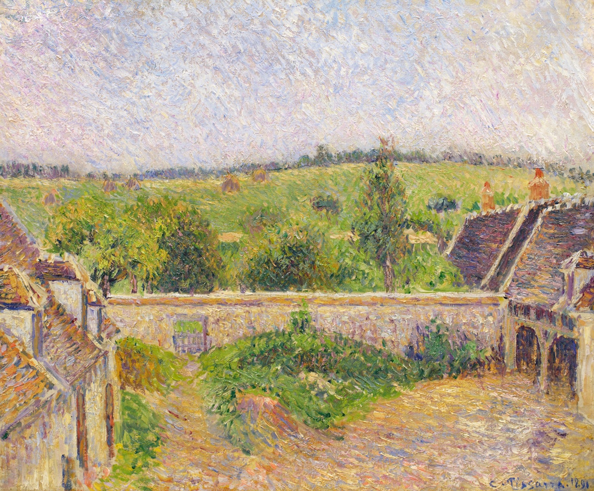 Cour de ferme à Eragny by Camille Pissarro