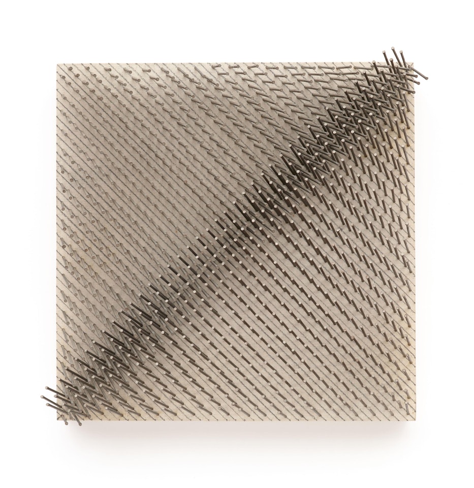 Diagonalstruktur (Parallelstrukturen No. 6) by Günther Uecker