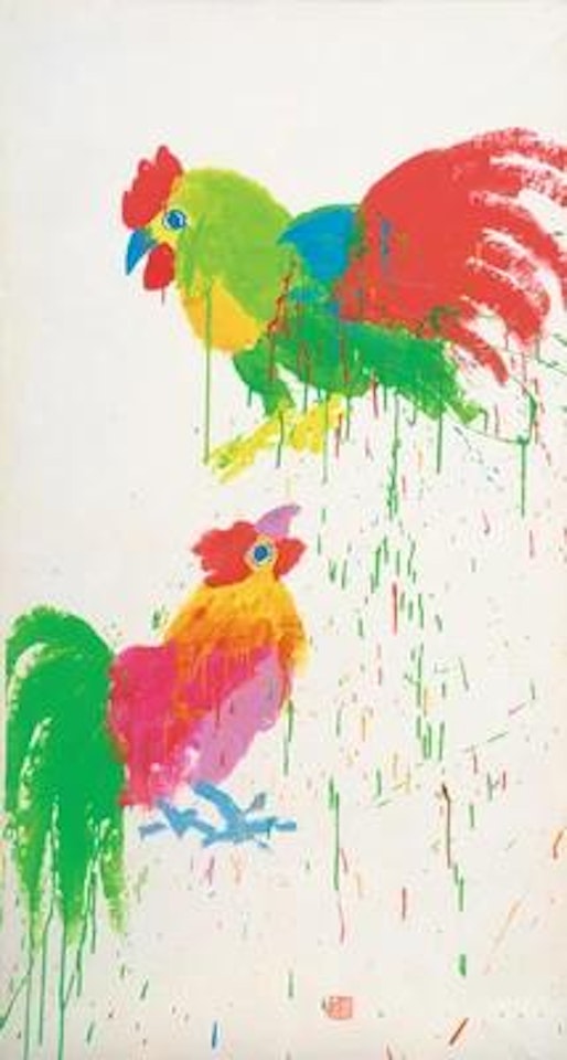 Untitled (Roosters) by Walasse Ting
