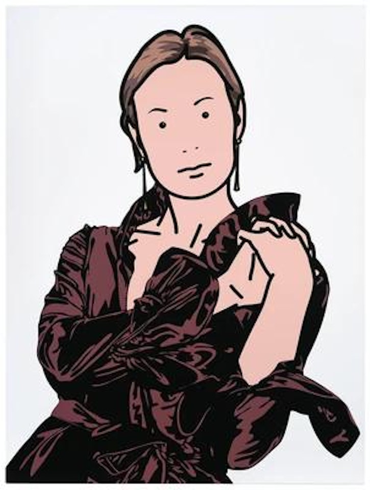 Anya with evening dress by Julian Opie