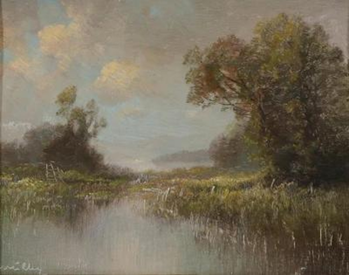 Nebelumhüllte Seelandschaft by Oskar Mulley
