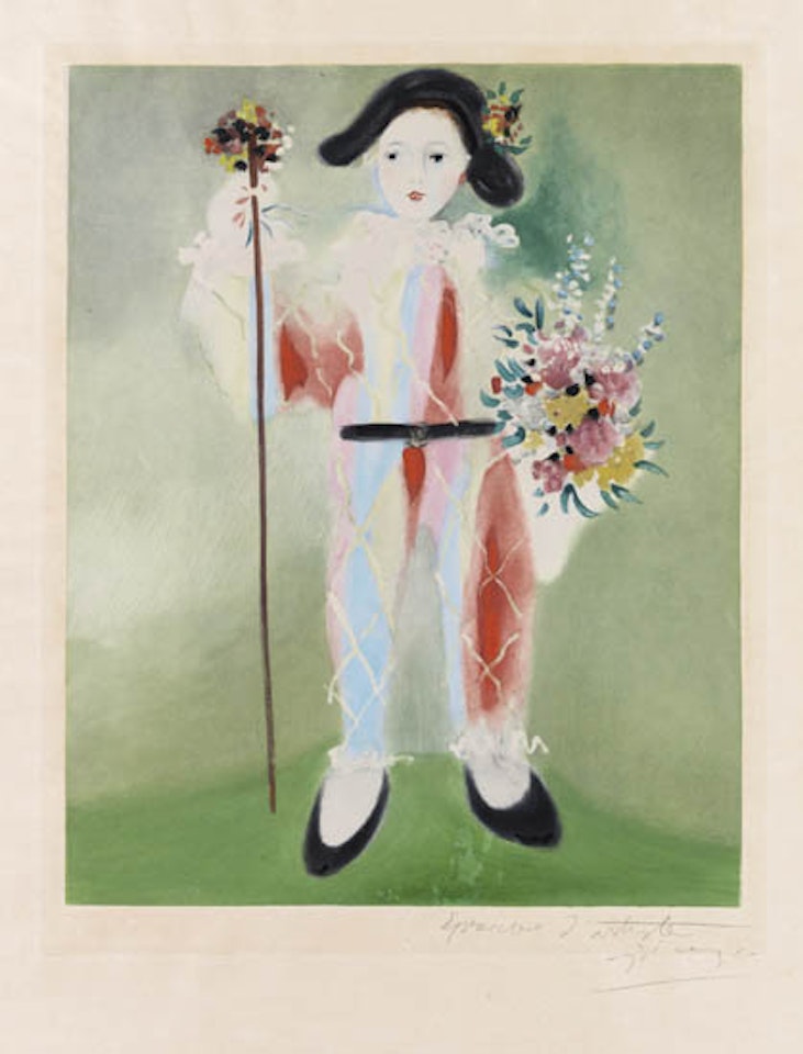 Le Petit Pierrot aux Fleurs by Pablo Picasso