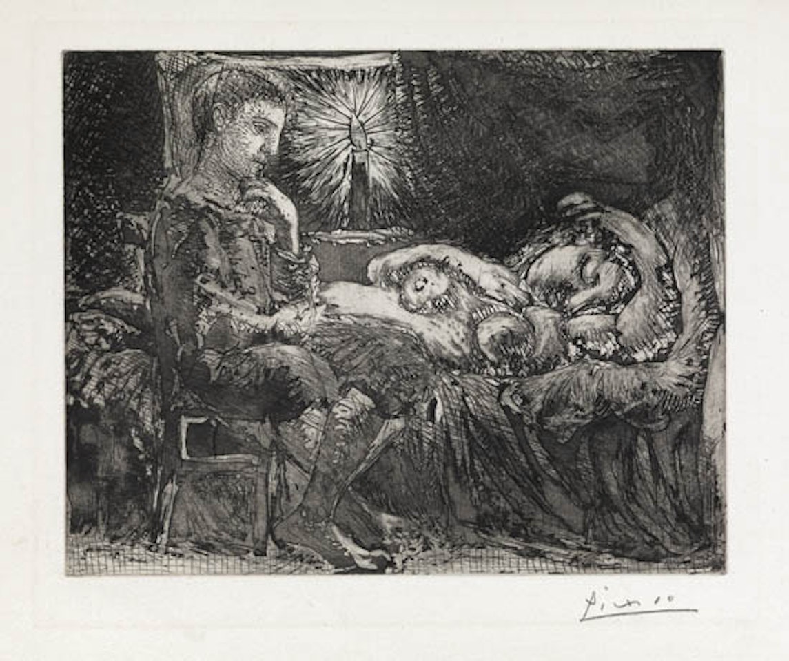 Garçon et Dormeuse a la Chandelle by Pablo Picasso