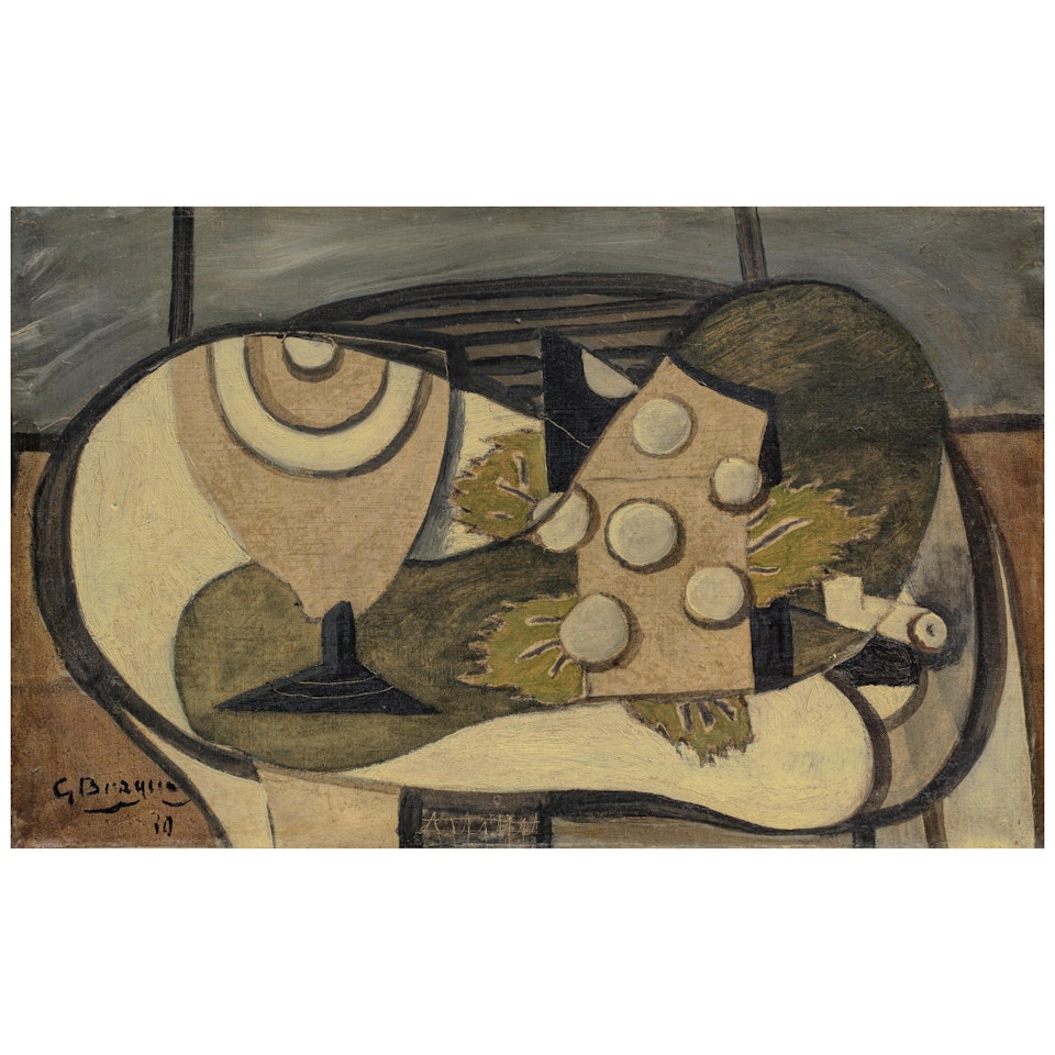 Verre et grappe de raisins by Georges Braque