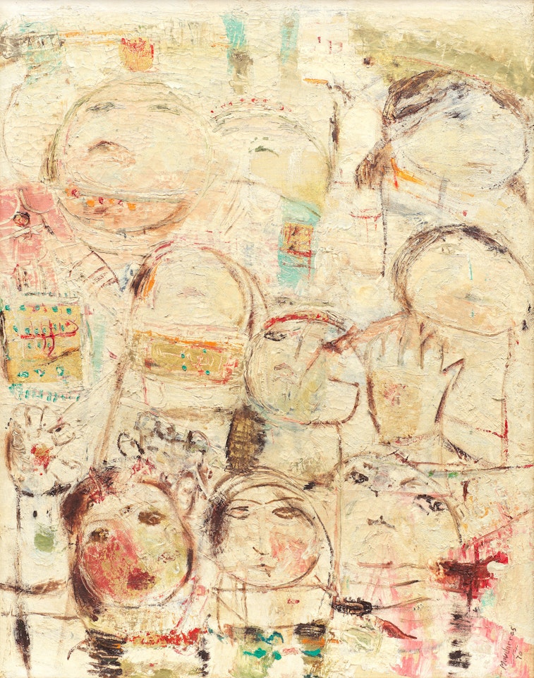 Untitled (Group of Figures) by Fateh Moudarres