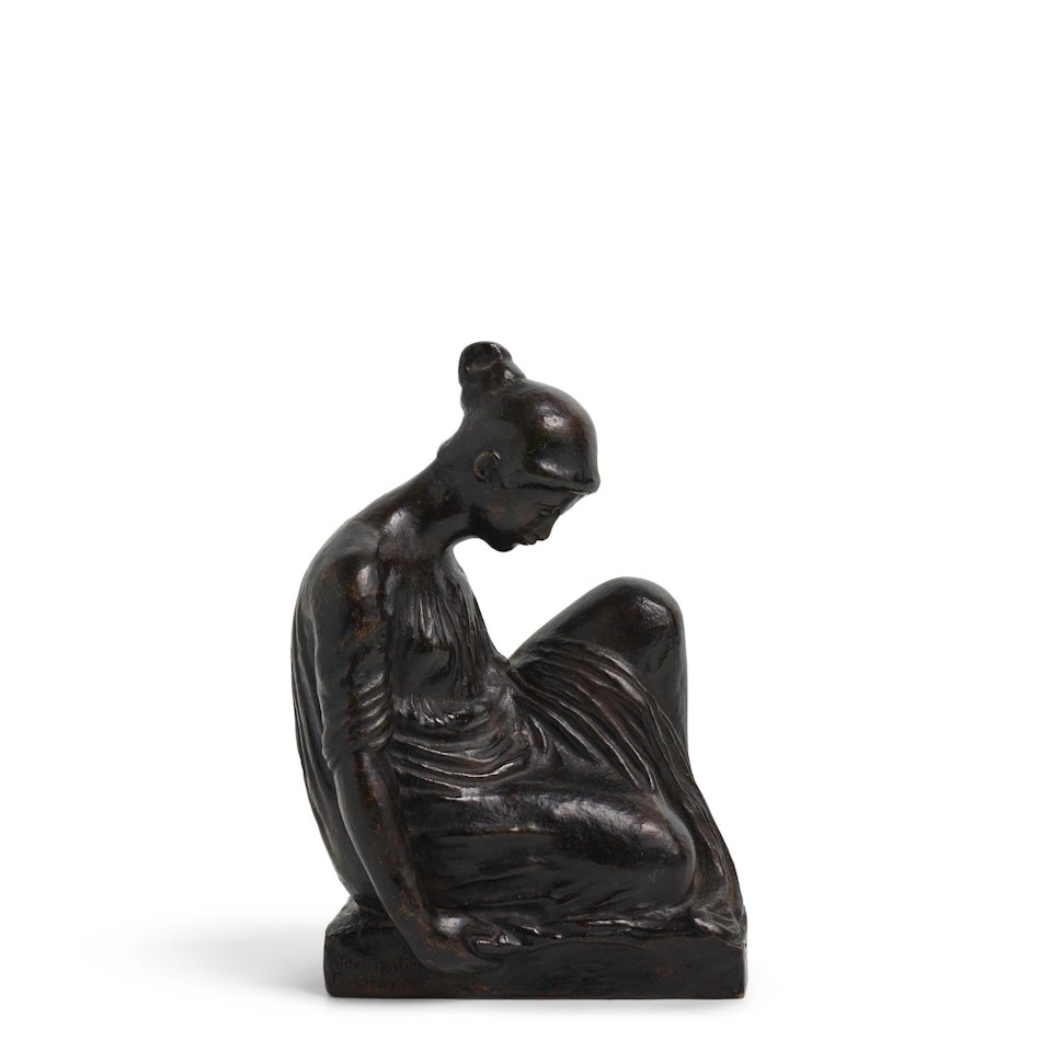 Jeune fille assise vêtue by Aristide Maillol